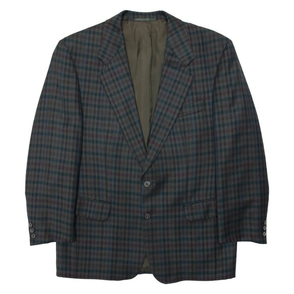 Création Gross (Germany) 80s, Woolmark, Lambswool Flannel, Prince of Wales Check - Picture 1 of 12